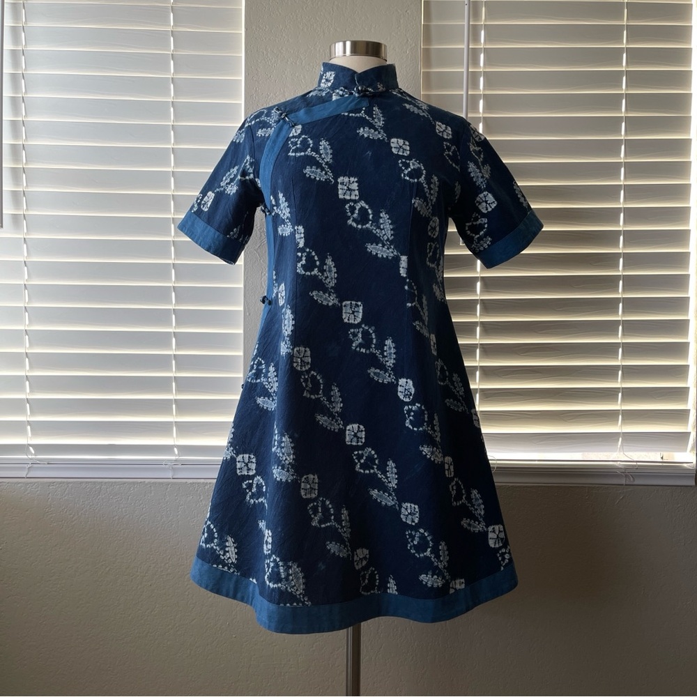 Heaven Handcrafted Chinese Tie-Dye Qipao Dress Cheongsam Size: S | Traditional C